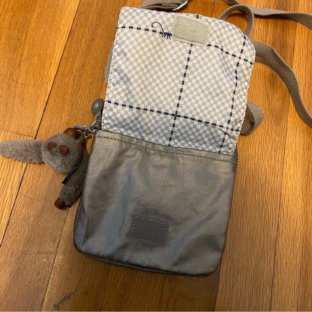Kipling Usa Metallic Pewter El Dorado Crossbody Bag Gem